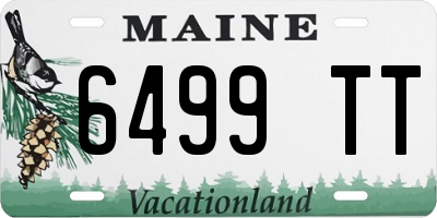 ME license plate 6499TT