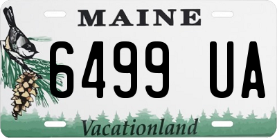 ME license plate 6499UA