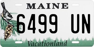 ME license plate 6499UN