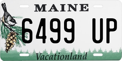 ME license plate 6499UP