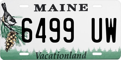 ME license plate 6499UW