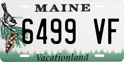 ME license plate 6499VF