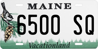 ME license plate 6500SQ