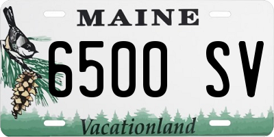 ME license plate 6500SV
