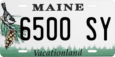 ME license plate 6500SY