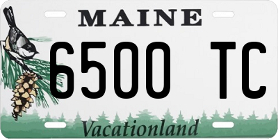 ME license plate 6500TC