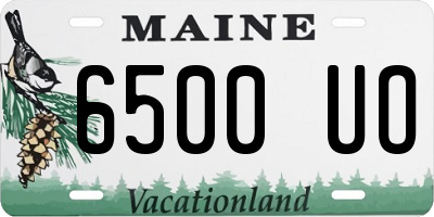 ME license plate 6500UO