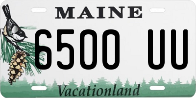 ME license plate 6500UU