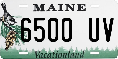 ME license plate 6500UV