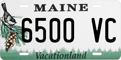 ME license plate 6500VC