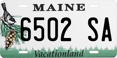 ME license plate 6502SA