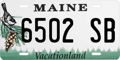 ME license plate 6502SB