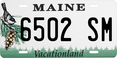ME license plate 6502SM