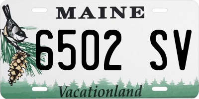 ME license plate 6502SV
