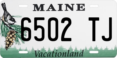 ME license plate 6502TJ
