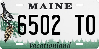 ME license plate 6502TO