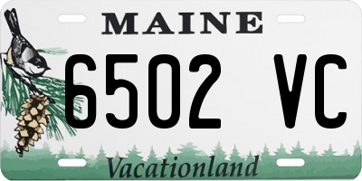 ME license plate 6502VC