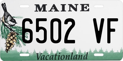 ME license plate 6502VF