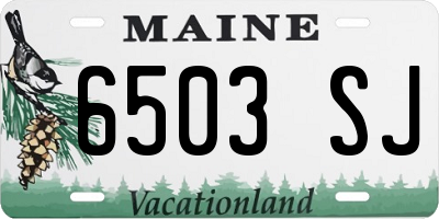 ME license plate 6503SJ