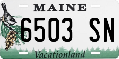 ME license plate 6503SN