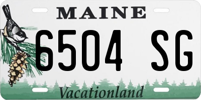 ME license plate 6504SG