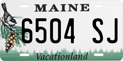ME license plate 6504SJ