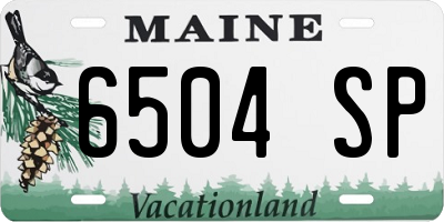 ME license plate 6504SP