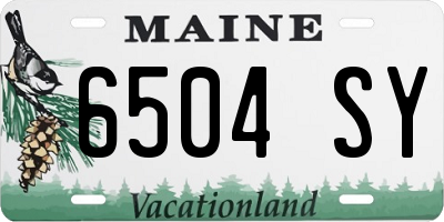 ME license plate 6504SY