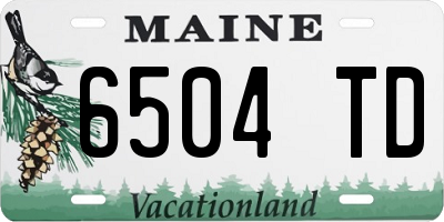 ME license plate 6504TD