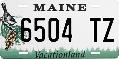 ME license plate 6504TZ