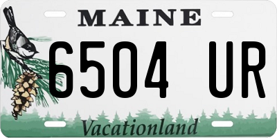 ME license plate 6504UR