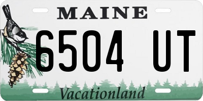 ME license plate 6504UT