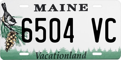 ME license plate 6504VC