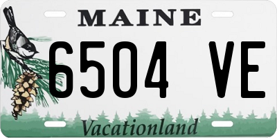 ME license plate 6504VE