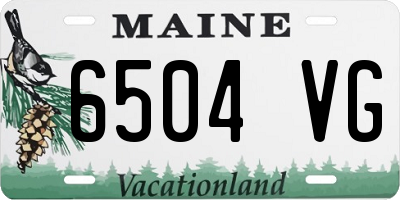 ME license plate 6504VG