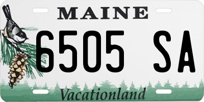 ME license plate 6505SA