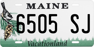 ME license plate 6505SJ