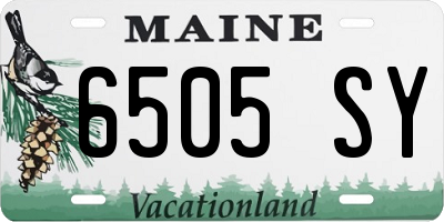 ME license plate 6505SY