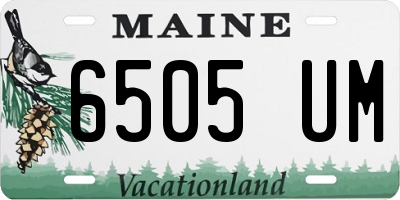 ME license plate 6505UM