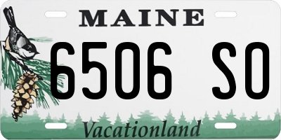 ME license plate 6506SO
