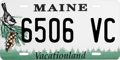 ME license plate 6506VC