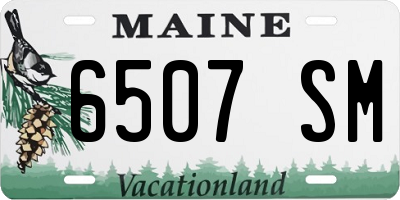 ME license plate 6507SM