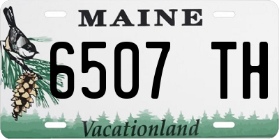 ME license plate 6507TH