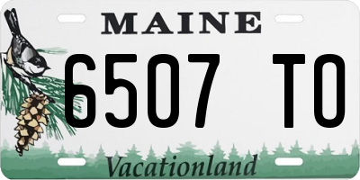 ME license plate 6507TO