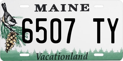ME license plate 6507TY