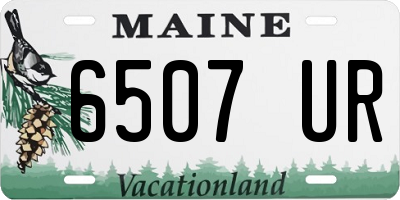 ME license plate 6507UR