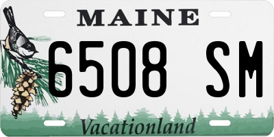 ME license plate 6508SM