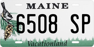 ME license plate 6508SP