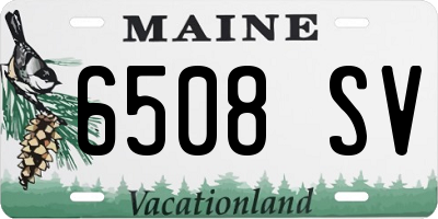 ME license plate 6508SV