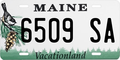 ME license plate 6509SA